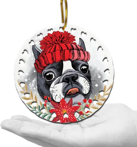 Miniatura 8 de BELLA BUSTA -Adorno de Navidad para perros, decoración navideña para amantes de los perros, estampado de Navidad UV