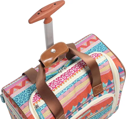 Miniatura 4 de Lily Bloom Designer - Maleta de viaje de 15 pulgadas, para viajes cortos, fin de semana, negocios, equipaje ligero, maleta de 2 ruedas giratorias
