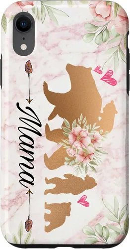 Miniatura 24 de iPhone 15 Plus Mama Bear & Cubs Design Phone Grip para mamá - Funda para 3 niños