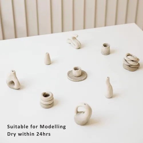 Miniatura 5 de ReArt Arcilla natural seca al aire, arcilla de cerámica, arcilla de modelado multiusos de 20 libras para esculpir, modelado a mano y lanzamiento
