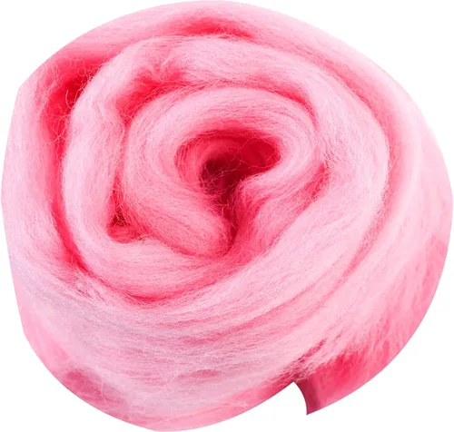 Miniatura 45 de 24 tipos de lana rosa, 4.23 oz (120 g), adecuado para fieltro húmedo y fieltro de aguja de telas hiladas de lana. Un paquete de prueba está Tonos