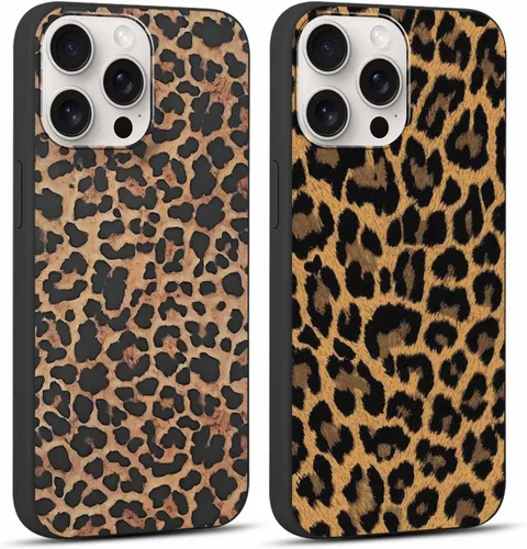 Miniatura 101 de Paquete de 2 Fundas de Teléfono Bonitas con Estampado de Guepardo para Apple iPhone 13 Pro Max de 6.7 Pulgadas, Fundas de Diseño