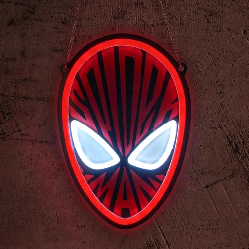 Letreros de neón de Spider-Man, luces LED de neón de anime, alimentadas por USB para decoración de pared, arte, recámara, fans de Mar-vel, guarida
