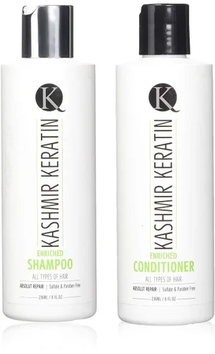 Conjuntos de cuidado del cabello enriquecidos con queratina de 8 onzas (8 onzas de champú/cond)