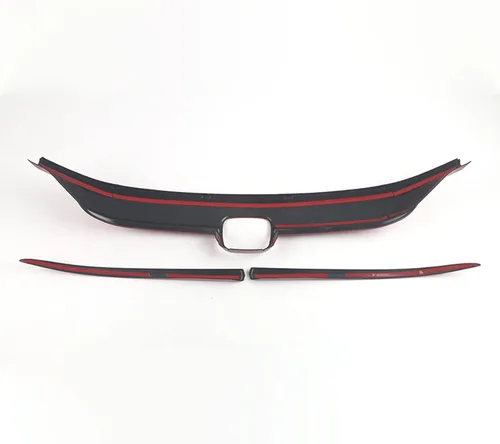 Miniatura 5 de Accesorios de coche para capó de parrilla superior delantera exterior para Honda Civic 11ª generación 2022 2023 2024 2025 2026 ABS 3 piezas