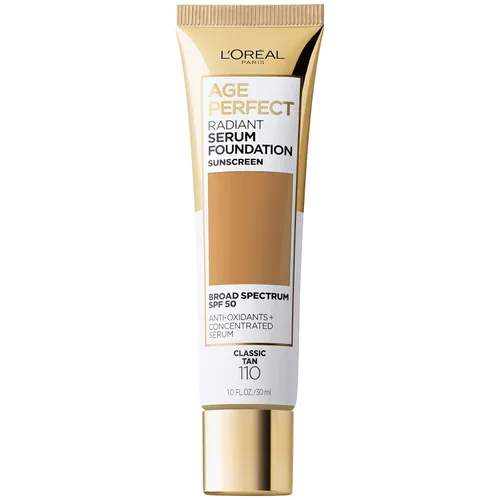 Miniatura 25 de L'Oreal Paris Age Perfect Base de suero radiante con SPF 50, Rosa Miel, 1 fl. oz. Rosa (honey rose)