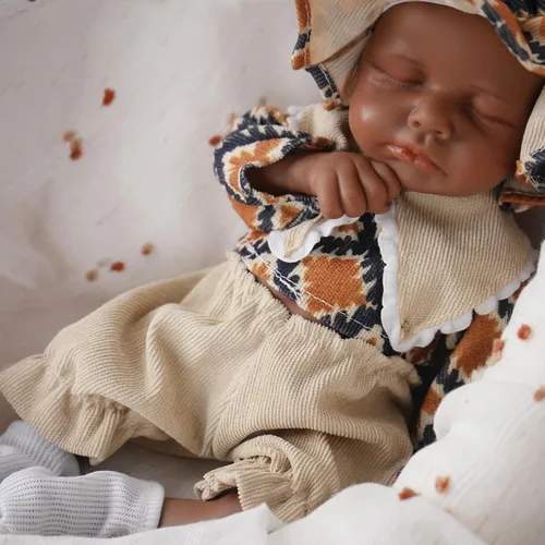Miniatura 13 de Muñecas de bebé Reborn que se ven reales - 12 pulgadas Cuerpo completo de silicona Niña bebé durmiendo hecha a mano Cara realista Detalles