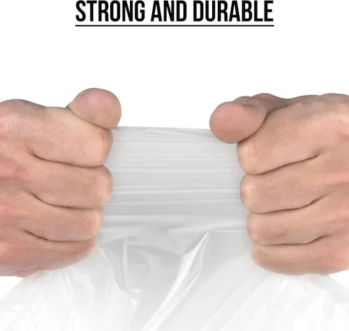 Miniatura 3 de Aluf Plastics - Bolsas de basura transparentes con cordón ajustable, capacidad de 20-30 galones, grosor de 0.8 mil, 30 x 33 pulgadas, 36