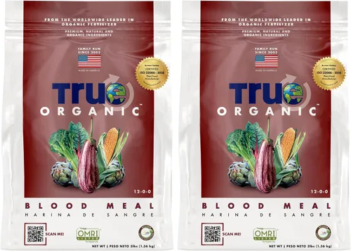 Miniatura 26 de True Organic Harina de sangre: fertilizante orgánico con alto contenido de nitrógeno para un rápido crecimiento vegetativo, bolsa de 3 libras cubre