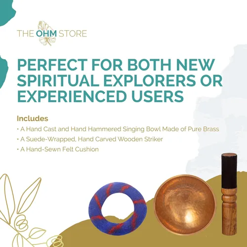 Miniatura 4 de Juego de cuencos tibetanos hechos a mano, cuenco de sonido de 4 pulgadas para meditación, curación de sonido y yoga, instrumento de curación