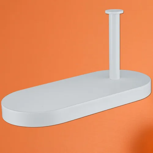 RANDOM Soporte de papel higiénico blanco mate con estante para teléfono, accesorios modernos de baño de acero inoxidable SUS 304, dispensador de