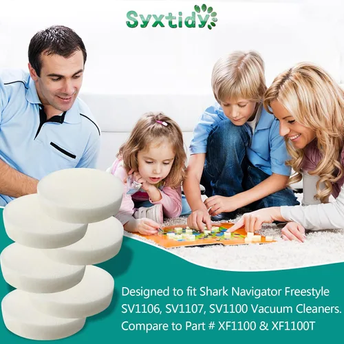 Miniatura 7 de Filtro de repuesto para aspiradora Shark Navigator Freestyle SV1106, SV1107, SV1100, SV1112, Parte # XF1100T, paquete de 6 SV1106, SV1107, SV1100