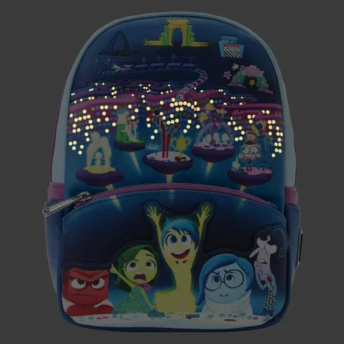 Miniatura 2 de Loungefly Pixar Moments Inside Out - Bolsa de hombro con doble correa y panel de control, Multi colorido, Mini