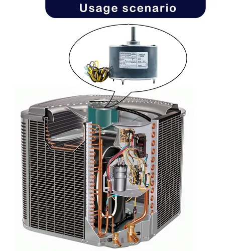 Miniatura 6 de Motor de ventilador de condensador 5KCP39EGS070S de 1/4 HP, 1100 RPM, 48 marcos, 208-230V repuesto compatible con GE3905, 5KCP39EGY823S, HC39GE237