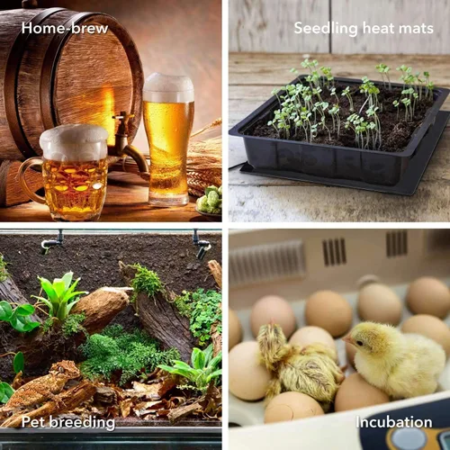 Miniatura 3 de BN-LINK Controlador de termostato profesional de calefacción y refrigeración digital de 2 etapas, enchufe para reptiles, acuario, carboy