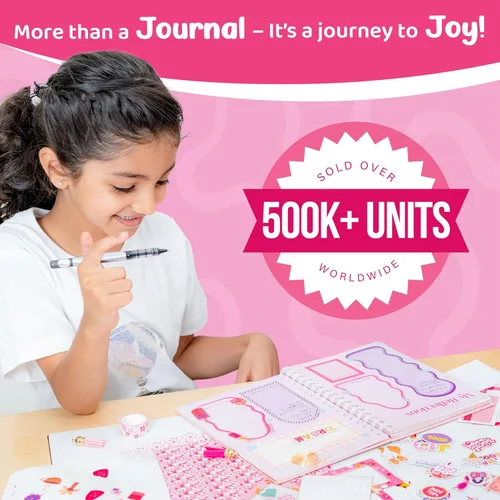 Miniatura 2 de jackinthebox DIY Journal for Girls Ages 8-12, 242 pcs, Journaling kit, Tween Scrapbook, Includes 10 Mental Health Exercises, Girls Diary 8 9 10 11