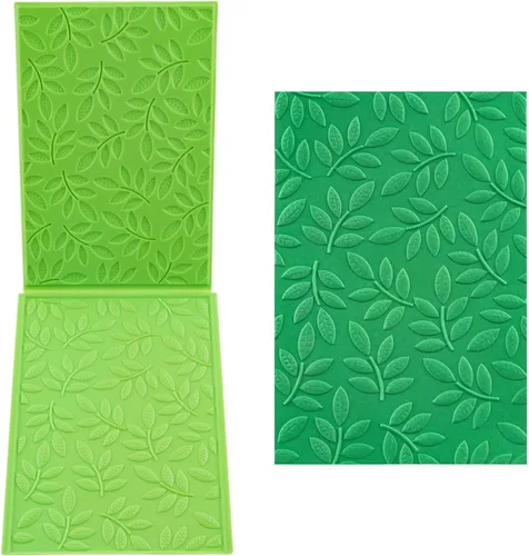 Miniatura 7 de CYFUN DESIGN Carpeta de relieve con textura 3D, plantilla de carpetas de plástico de bosque para hacer tarjetas, álbumes de recortes y otras