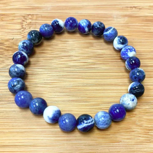 Miniatura 530 de Gem Avenue Handmade Round Bead Stretch Bracelet Unisex Natural Stone Beaded Jewelry for Men & Women, Elastic Wristband for Daily Wear