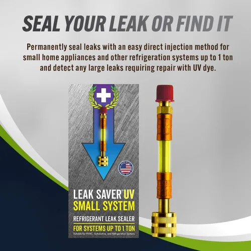 Miniatura 2 de Leak Saver Direct Inject - Sistema pequeño con tinte UV, sellador de fugas de refrigerante, detecta fugas grandes, ideal para la mayoría