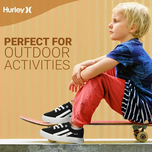 Miniatura 7 de Hurley Boardy - Tenis de skater con cordones, tenis bajos con cordones, a la moda, para niños y niñas, ligeros, clásicos, casuales, para niños
