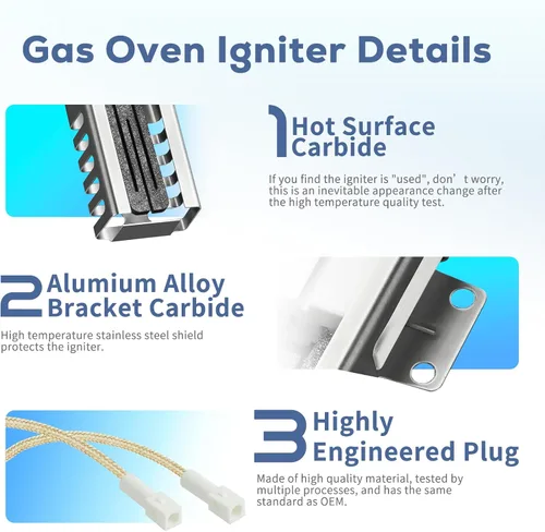 Miniatura 2 de DG94-01012A Encendedor de horno de gas Compatible con estufa de horno de Samsung AP5967723 DS039KX 4011538 Compatible con estufa de horno de Samsung