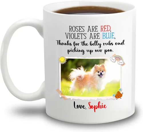 Miniatura 27 de Taza de café con nombre personalizado "Best Dog Mom Ever", regalo para mamá, mamá, madre, amante de los perros, taza de cerámica blanca Taza blanca