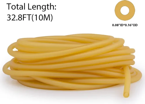 Miniatura 2 de Tubo de goma de látex natural de 32.8 pies, banda elástica, catapulta, manguera de tubo de goma quirúrgica para caza al aire libre, terapia física