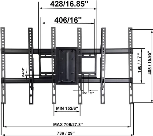 Miniatura 5 de VideoSecu Soporte de montaje en pared para TV Sharp 60" 70" LC-70C6600U LC60LE640U LC-60UQ17U LC-60TQ15U LC-60SQ15U LC-60EQ10U LC-60C6500U