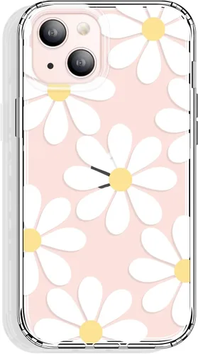 Miniatura 26 de GYZYA Funda transparente para iPhone 14 y iPhone 13 de 6.1 pulgadas con diseño de patrón, funda protectora delgada de TPU + parachoques a prueba