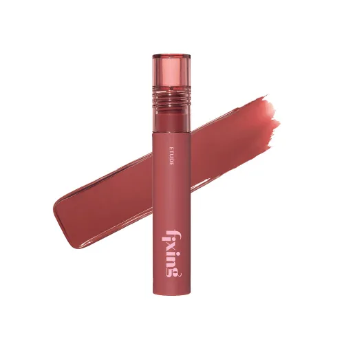 Miniatura 13 de Labial líquido pigmentado Etude, color #01 rosa análogo (4g), de larga duración, resistente al agua, con un ligero acabado mate, cobertura total