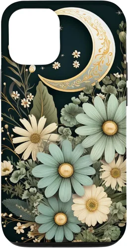 Miniatura 27 de Funda botánica de flores silvestres para iPhone 13 verde salvia