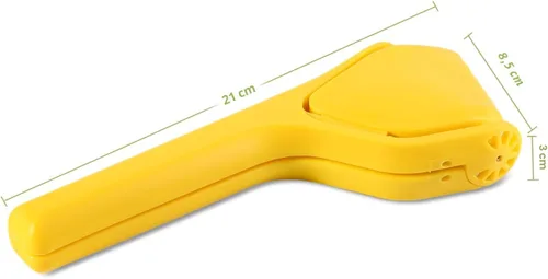 Miniatura 6 de Exprimidor de limón, exprimidor manual plano de lima sin esfuerzo, prensa de cítricos manual, diseño plegable para ahorrar espacio de Amarillo