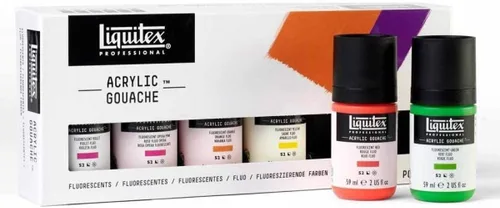 Miniatura 2 de Liquitex Pintura acrílica profesional de gouache, 6 x 2.0 fl oz (2 oz), juego de fluorescentes
