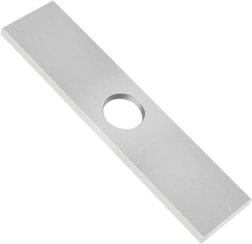 Placa cuadrada plateada para grifo, placa de acero inoxidable de 10 pulgadas para fregadero de cocina de 1 o 3 agujeros, cubre agujeros de montaje