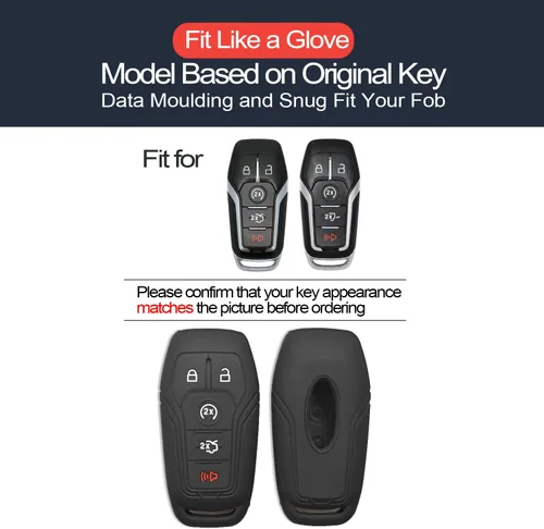 Miniatura 2 de 2 piezas compatibles con Ford Edge Fusion Explorer Mustang F-150 F-250 F-350 F-450 Super Duty Expedition Lincoln MKC MKX MKZ Nautilus Funda