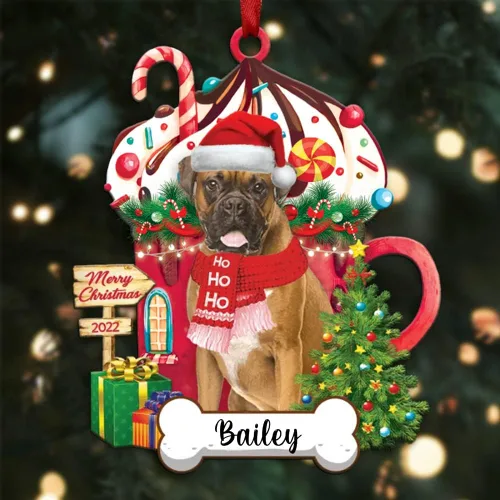 Miniatura 97 de Amantes de los perros de Navidad – Navidad de perros disponibles para muchos perros Shi Tzu – Adorno con forma personalizada, adorno de Navidad