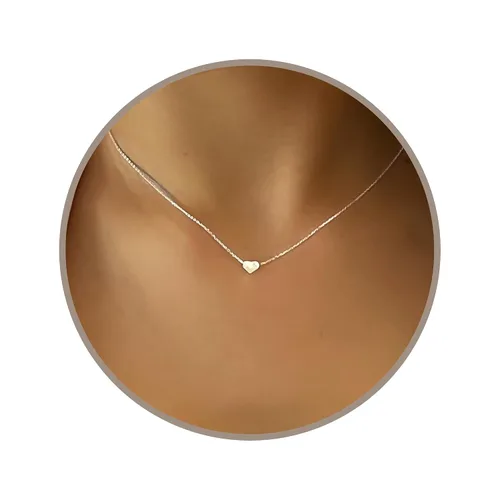 Annika Bella Collares de corazón para mujer, collar de plata de ley 925 con dije, regalo para ella, joyería romántica minimalista de San Valentín,