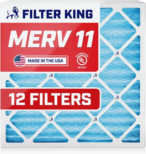 Filter King Filtro de aire de 5.88 x 12.13 x 1 | Paquete de 12 | MERV 11 HVAC Filtros plisados para horno A/C | Fabricado en Estados Unidos | Tamaño