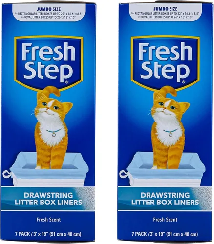 Miniatura 14 de Fresco Paso Cordón Cat Litter Box Liners, perfumado, tamaño jumbo, 36" x 19" - 7 unidades por caja, 2 cajas