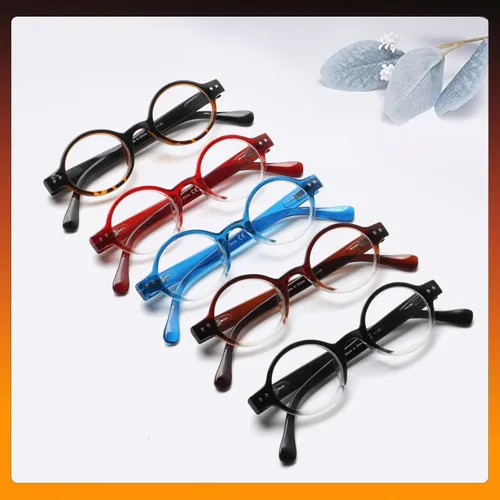Miniatura 5 de Joschoo - Paquete de 5 gafas de lectura retro redondas, mini y pequeñas, cómodas para mujeres y hombres (5 mix-2, 1.0)