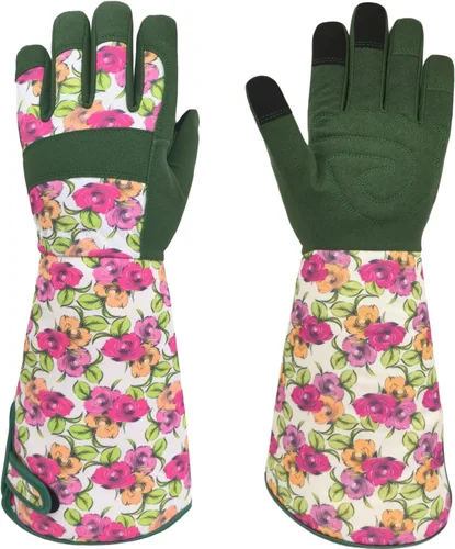 Miniatura 22 de Guantes Largos de Jardinería, Resistentes a Espinas y Pinchazos, Guantes Protectores para Rosas y Cactus para Jardinero, Regalos Girasol