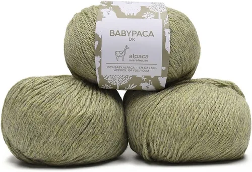 Miniatura 64 de 100% Hilo de Lana de Alpaca Bebé (Juego de 3 Madejas, 150 Gramos) Peso DK - Hecho en Perú - Celestialmente Suave y Perfecto para Tejer y Ganchillo