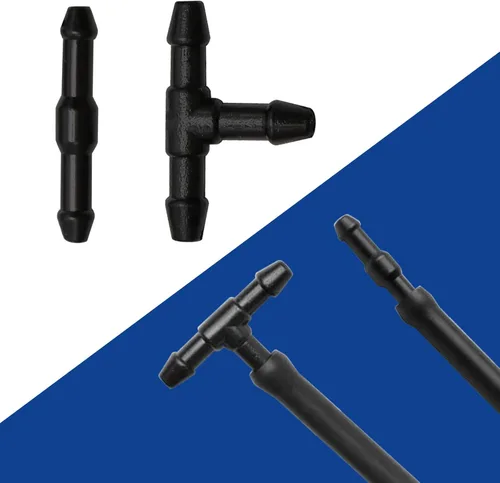 Miniatura 7 de 2 boquillas de arandela de 78.7 pulgadas/6.6 ft manguera de lavado de parabrisas con kit de juntas de conector de repuesto 4805742AB, 5113049AA