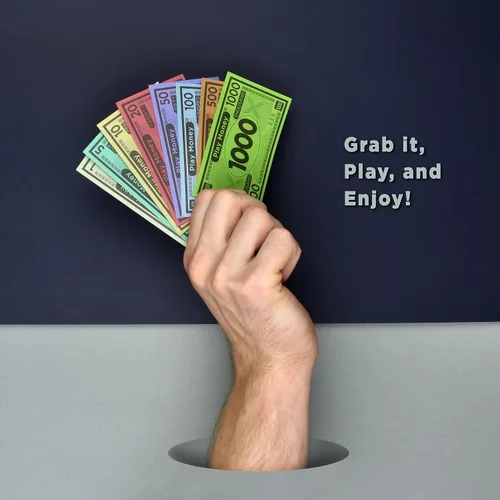 Miniatura 8 de Queensell Dinero de juego adecuado para juegos de mesa Monopoly – 480 piezas de 60 billetes de cada denominación – Papel de impresión de doble cara