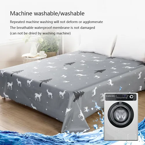 Miniatura 5 de SIELUNO Sábanas planas impermeables ligeras, protector de colchón, fundas protectoras de muebles para cama de tamaño matrimonial B-90.6 x 98.4 in