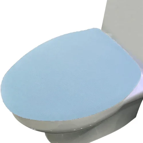 Miniatura 8 de Madeals Cubierta de microfibra para tapa de inodoro, suave y absorbente, cómoda cubierta de tapa de inodoro de baño, se adapta a la mayoría