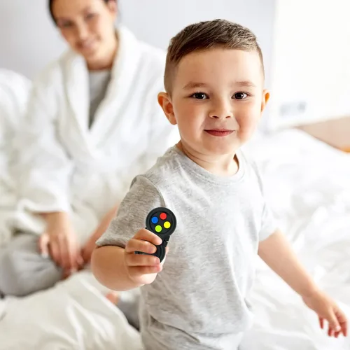 Miniatura 3 de juguete original de concentración Fidget, juego de controlador clásico de goma con 8 funciones Fidget y cordón - Excelente para aliviar el estrés