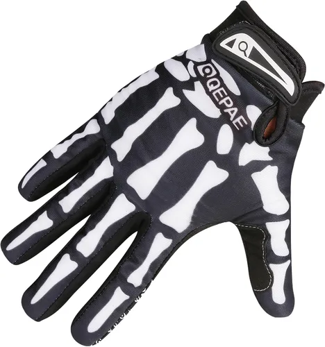 TRIWONDER Guantes de esqueleto, guantes de ciclismo, guantes de calavera para hombres, mujeres, niños, para bicicleta, motocicletas, deportes,