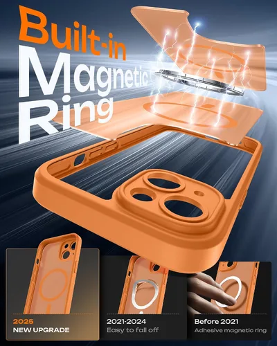 Miniatura 102 de TOCOL Funda para iPhone 11, compatible con Magsafe, protección completa de cámara, imanes integrados, protección contra caídas, funda translúcida