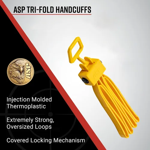 Miniatura 2 de ASP Puños flexibles de triple pliegue, esposas desechables, equipo de policía y guardias de seguridad, puños con cremallera para las fuerzas